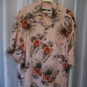 La Cabana Men's Hawaiian Shirt Sz L 100% Rayon